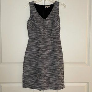 Banana Republic Women's Sleeveless Sheath Dress (Size 4, Grey/Black/White)